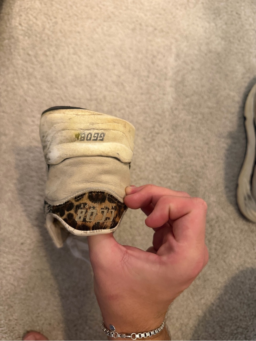 Golden Goose Beige and Black Star Camouflage Sneakers - Picture 4 of 8